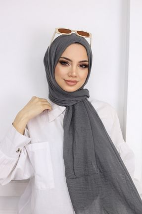 شال طوسی زنانه پنبه - پلی استر کد 848659761