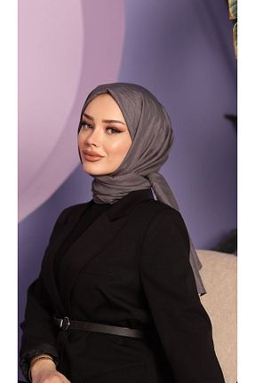 شال طوسی زنانه ابریشم Siyane - کد 841284923