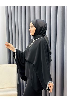 لباس مجلسی حجاب مشکی زنانه یقه دوچرخه bezenstore - کد 848392673