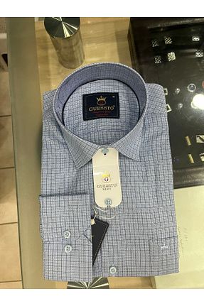 پیراهن آبی مردانه رگولار MASSARO - کد 848393682