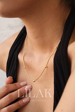 گردنبند طلا زرد زنانه 14 عیار LİLAK KUYUMCULUK - کد 847165470