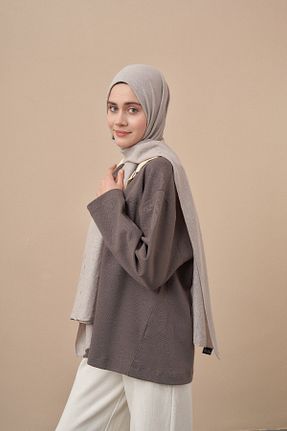 شال طوسی زنانه پلی استر ARMANDA - کد 814964423