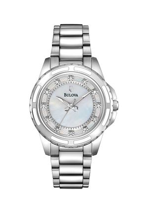 ساعت مچی سفید زنانه استل (فولاد) Bulova - کد 1927760