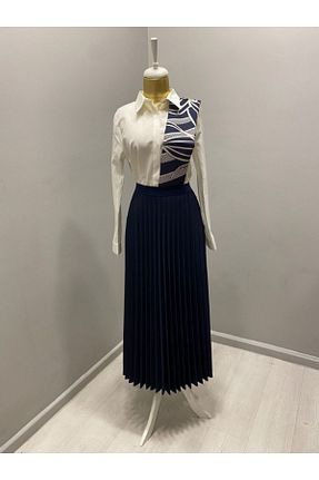دامن حجاب سرمه ای زنانه بافتنی Famelin - کد 825282974