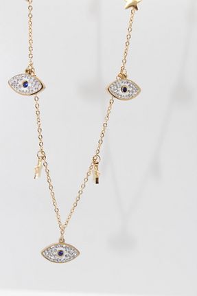 گردنبند استیل ( فولاد ) طلائی زنانه استیل (فولاد) Arwen Collection - کد 848489607