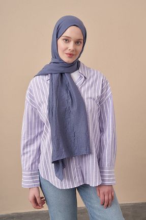 شال سرمه ای زنانه پلی استر ARMANDA - کد 848465184