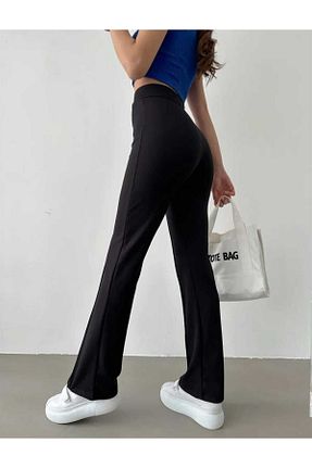 شلوار مشکی زنانه لیکرا EGELİMODA - کد 815870522