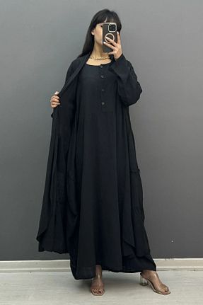 لباس مشکی زنانه بافتنی Saklı Butik - کد 848545366