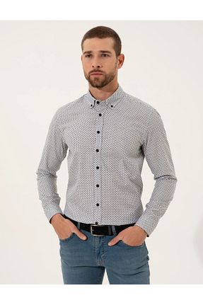 پیراهن طوسی مردانه اسلیم فیت Pierre Cardin - کد 848584509