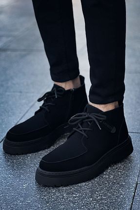 بوت / نیم بوت مشکی مردانه چرم مصنوعی BZ Moda - کد 848603907