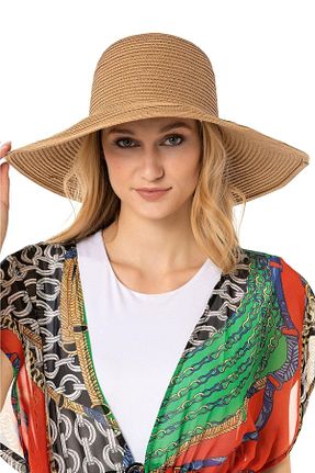 کلاه قهوه ای زنانه حصیر Saria Moda - کد 311740606