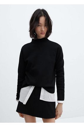 پلیور مشکی زنانه ساده MANGO - کد 752749606