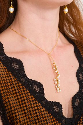 گردنبند مروارید طلائی BELFDESIGN - کد 206729590