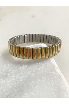 دستبند استیل (فولاد) طلائی زنانه استیل (فولاد) Selen Aksesuar - کد 848646558