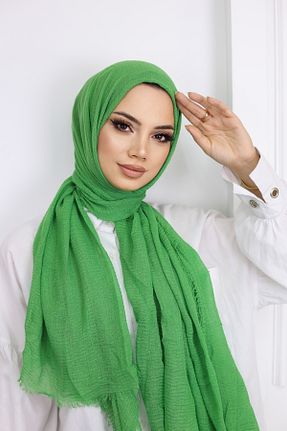 شال آبی زنانه پنبه - پلی استر کد 848659826