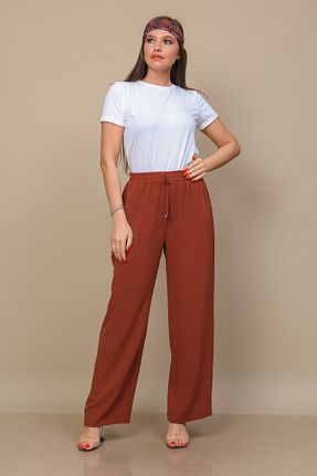 شلوار سایز بزرگ نارنجی زنانه ویسکون TUSSE - کد 125934251