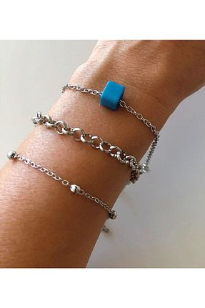 دستبند جواهر زنانه منجق Wish Silver Aksesuar - کد 126029572