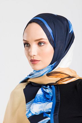 شال سرمه ای زنانه پلی استر 19V69 ITALIA - کد 57610474