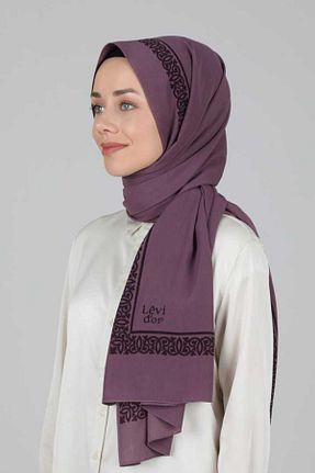 شال بنفش زنانه Medine İpeği Levidor - کد 127276410
