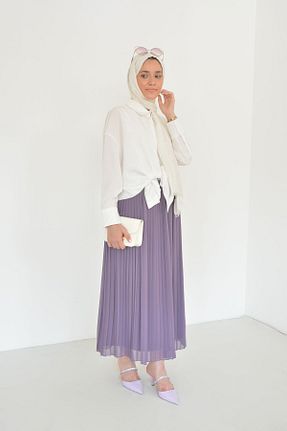 دامن حجاب بنفش زنانه کمر کش دار Rukayyel - کد 127572882