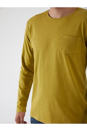 سوئیشرت زرد مردانه ساده Ltb - کد 35593029
