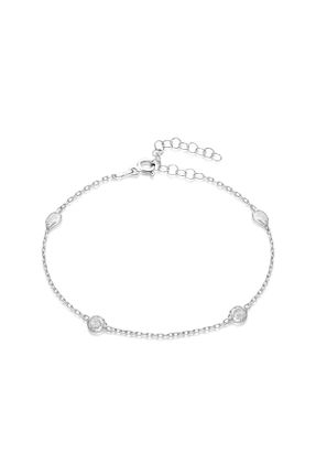 دستبند نقره طلائی زنانه 925 عیار nevamkuyumculuk - کد 849038296