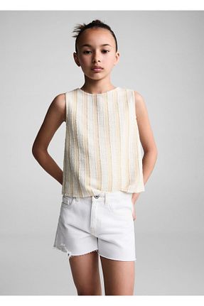 شلوارک و برمودا سفید بچه گانه %100 پنبه MANGO Kids - کد 821084605