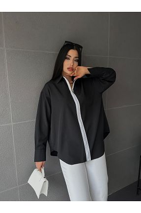 پیراهن مشکی زنانه اورسایز blue ashley - کد 848463841