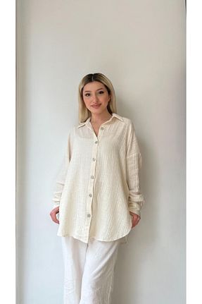 پیراهن بژ زنانه اورسایز LADY RIVSD - کد 848492729