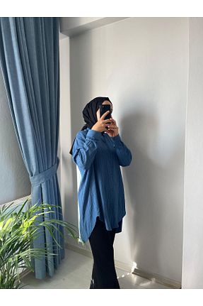 تونیک حجاب سرمه ای زنانه بافتنی MODA EGE - کد 848749463