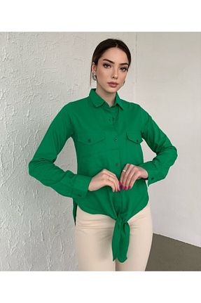 پیراهن سبز زنانه اسلیم فیت BAJAR - کد 833041057