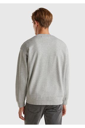 سوئیشرت طوسی مردانه چاپی United Colors of Benetton - کد 848760630