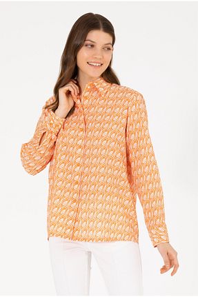 پیراهن نارنجی زنانه رگولار U.S. Polo Assn. - کد 848772003