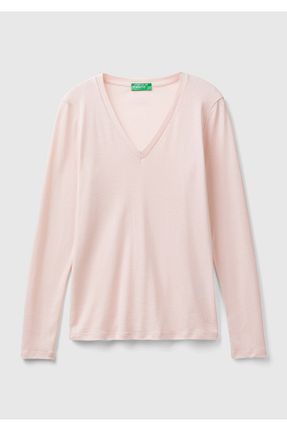 تیشرت صورتی زنانه رگولار United Colors of Benetton - کد 848760540