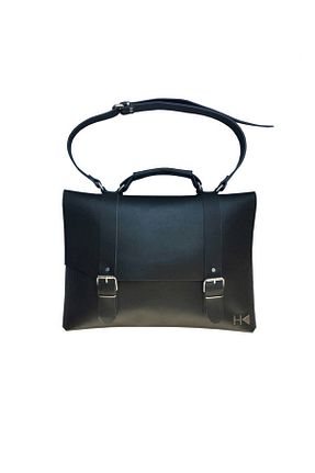 کیف پستچی مشکی زنانه چرم خالص HK LEATHER WORKS - کد 51068481