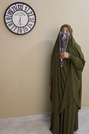 کلاه و ابایا سبز زنانه بافتنی HATİCEATABEYLİBUTİK - کد 682028956