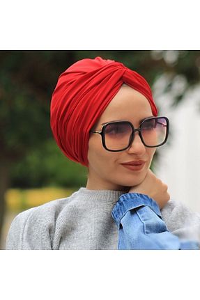 کلاه شنای حجاب قرمز زنانه merveninbutiği - کد 357939608