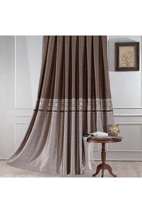 پرده زمینه قهوه ای پلی استر Solinas Collection - کد 848508512