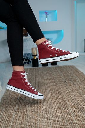 کفش اسنیکر زرشکی زنانه بند دار Shupe - کد 73710678