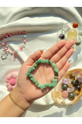 دستبند جواهر سبز زنانه سنگ طبیعی Wisevelya - کد 848861337