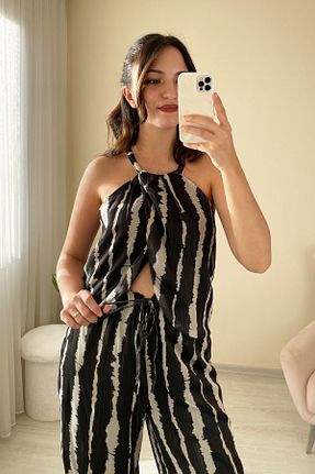 ست بالاتنه و پائین تنه مشکی زنانه رگولار KAIZENCO - کد 848879896