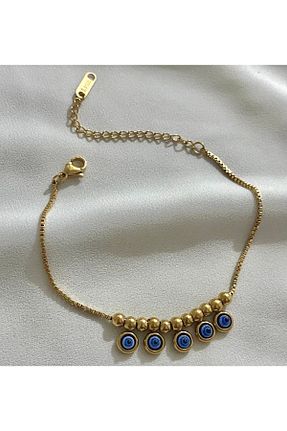 دستبند استیل (فولاد) طلائی زنانه استیل (فولاد) Güliz Aksesuar - کد 848873168
