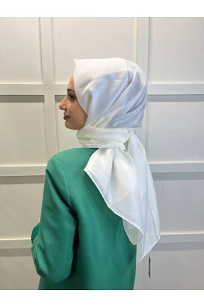 شال سفید زنانه پلی استر Siyane - کد 714582258