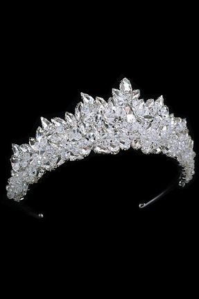 تاج سفید زنانه سنگ کریستال mycrown34 - کد 357954634