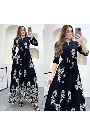 لباس سایز بزرگ مشکی زنانه بافتنی MitraMina - کد 849042880