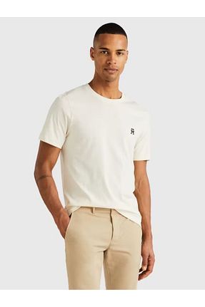 تیشرت بژ مردانه یقه دوچرخه Tommy Hilfiger - کد 849061507