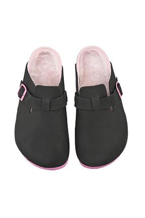 دمپائی مشکی زنانه چرم خالص Moosefield - کد 849076629