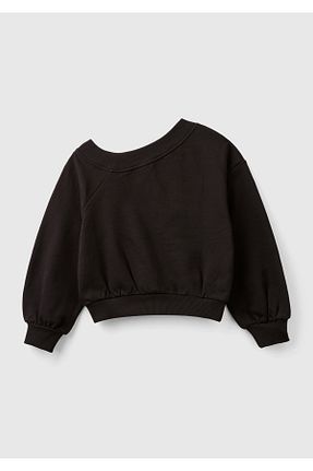 سوئیشرت مشکی بچه گانه ساده United Colors of Benetton - کد 849114684