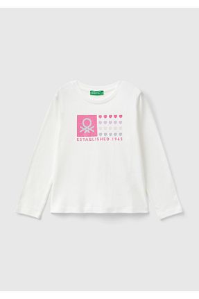 تیشرت سفید بچه گانه رگولار United Colors of Benetton - کد 849109808