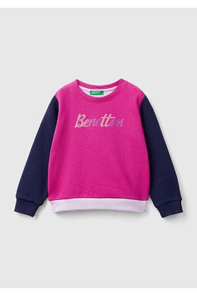 سوئیشرت صورتی بچه گانه چاپی United Colors of Benetton - کد 849110467